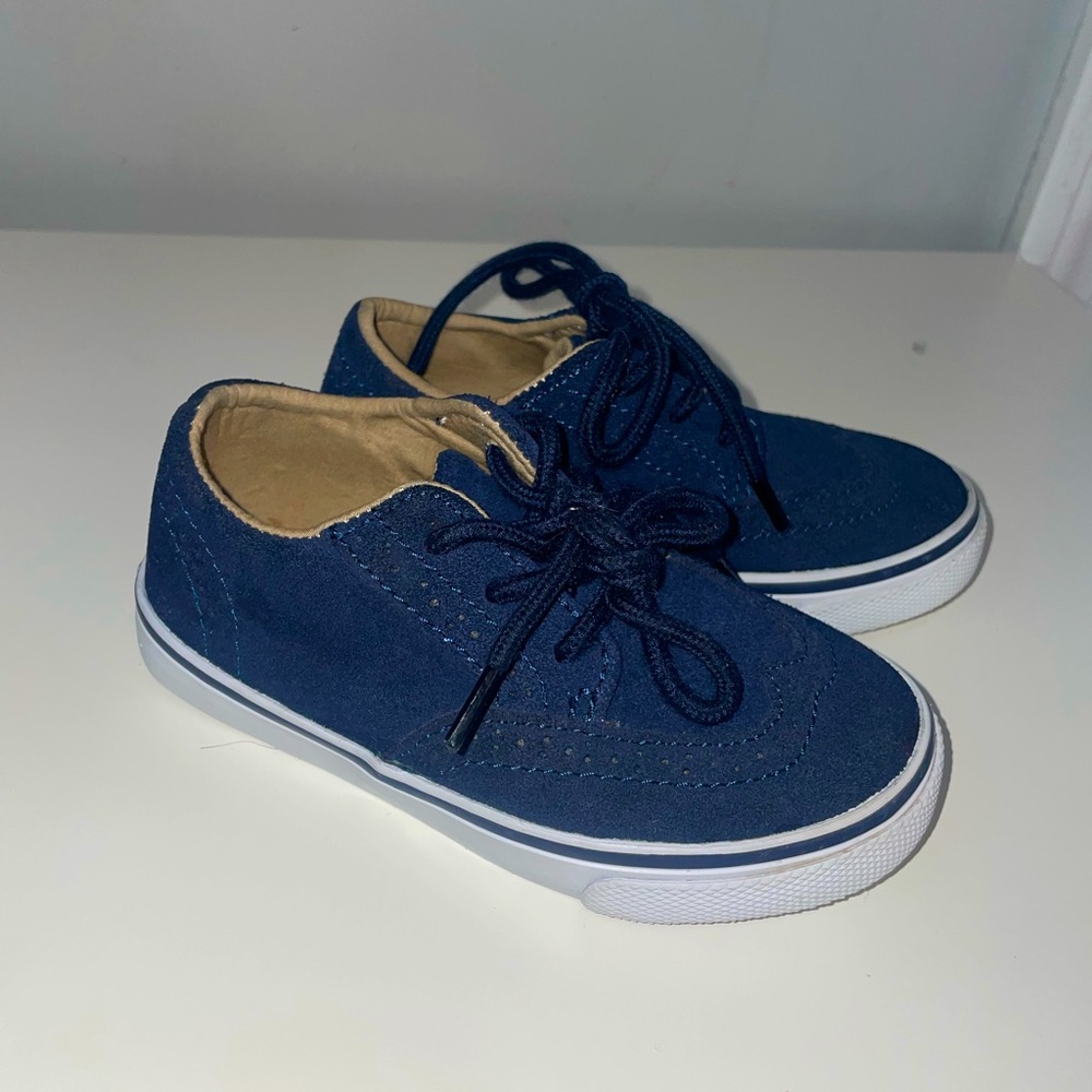 Janie and jack blue suede shoes